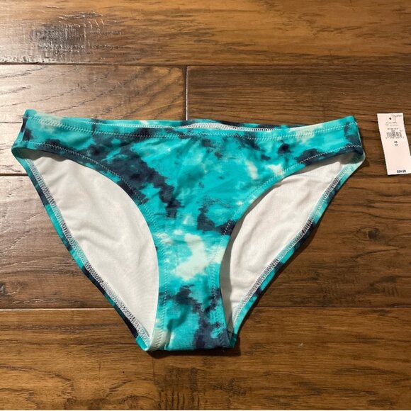 New Old Navy classic bikini swim bottom aqua tie dye size XS - Picture 2 of 7
